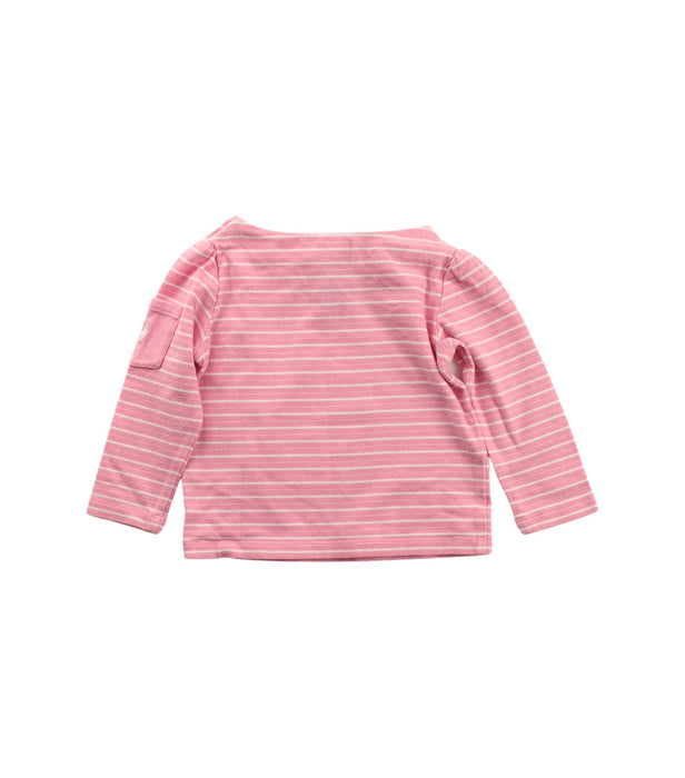 A Pink Long Sleeve T Shirts from Ralph Lauren in size 6-12M for girl. (Back View)