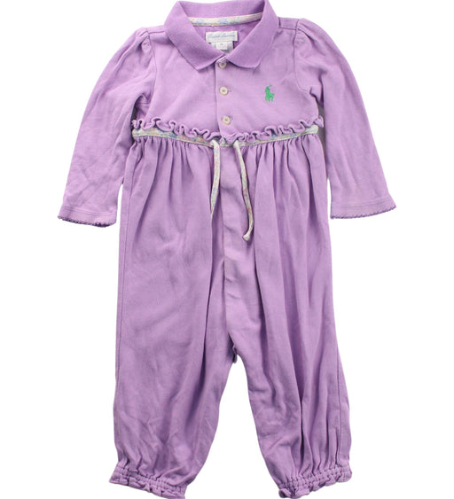 A Purple Long Sleeve Jumpsuits from Ralph Lauren in size 6-12M for girl. (Front View)