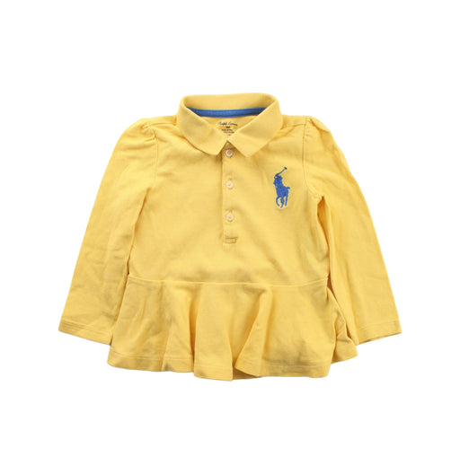 A Yellow Long Sleeve Dresses from Ralph Lauren in size 12-18M for girl. (Front View)