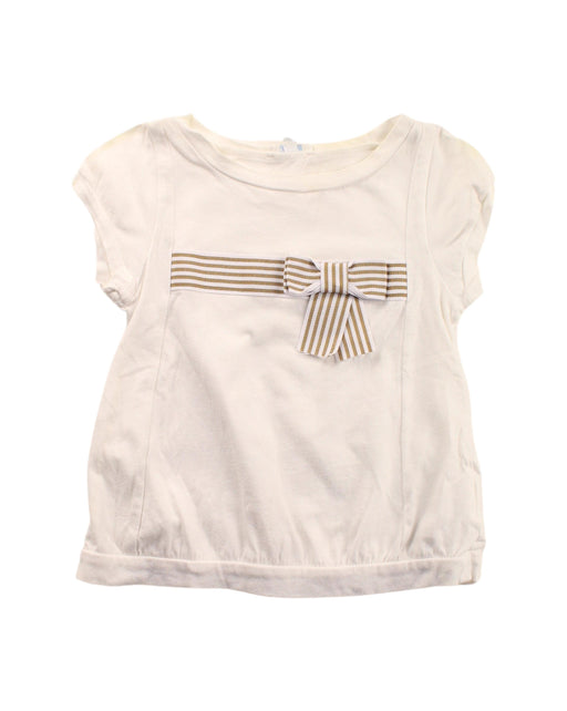 A White Short Sleeve T Shirts from Jacadi in size 2T for girl. (Front View)