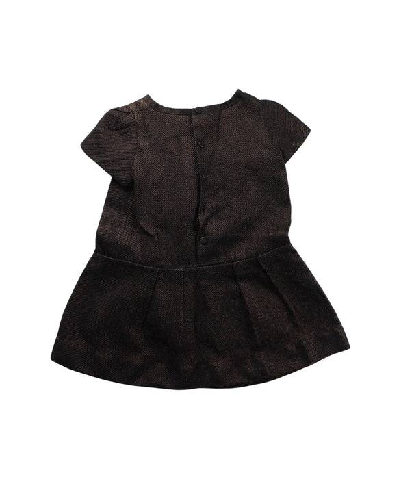 A Black Short Sleeve Dresses from Bonpoint in size 6T for girl. (Back View)