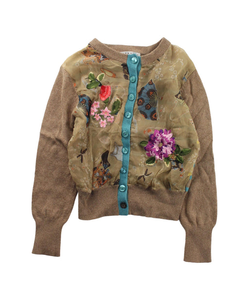 A Brown Cardigans from Essentiel Antwerp in size 6T for girl. (Front View)