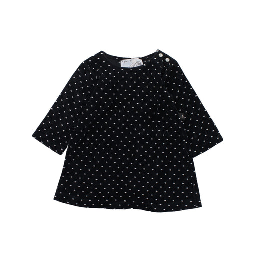 A Black Long Sleeve Dresses from Agnes b. in size 3-6M for girl. (Front View)