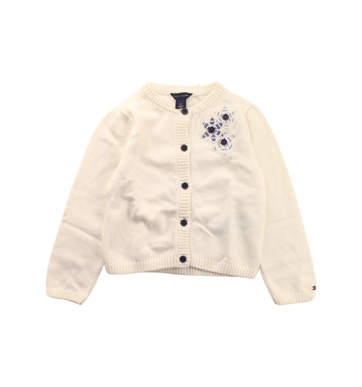 A White Cardigans from Tommy Hilfiger in size 2T for girl. (Front View)