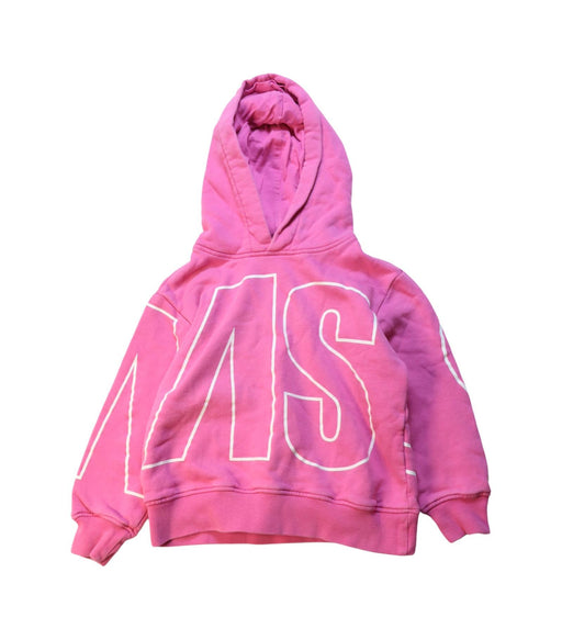 A Pink Hooded Sweatshirts from MSGM in size 4T for girl. (Front View)