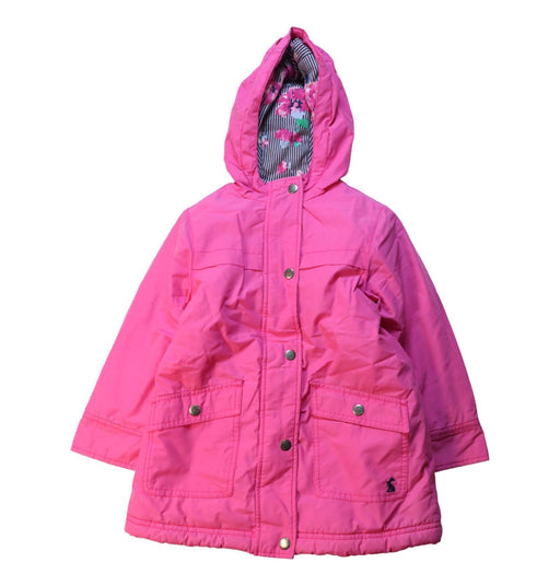 A Pink Coats from Joules in size 5T for girl. (Front View)
