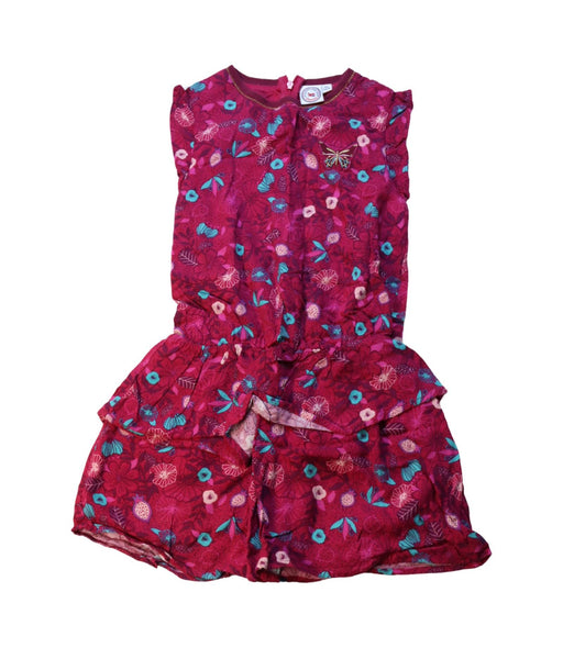 A Multicolour Sleeveless Dresses from La Compagnie des Petits in size 6T for girl. (Front View)