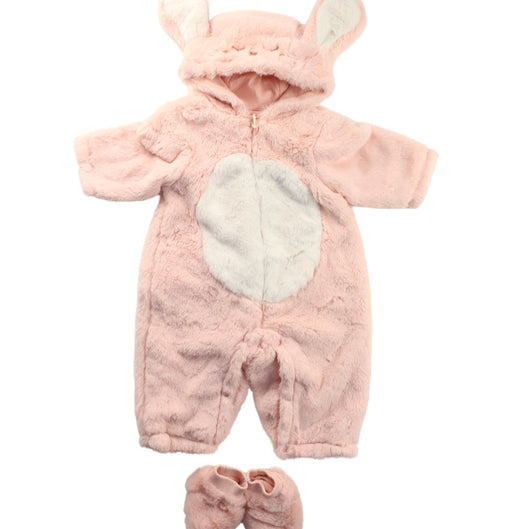 A Pink Snowsuits from Chickeeduck in size 0-3M for girl. (Front View)