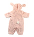 A Pink Snowsuits from Chickeeduck in size 0-3M for girl. (Back View)