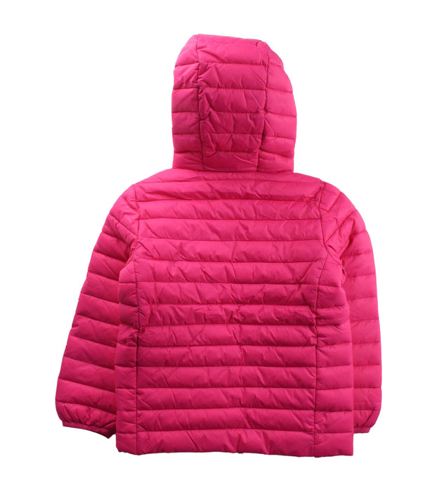 A Pink Puffer/Quilted Jackets from Joules in size 4T for neutral. (Back View)