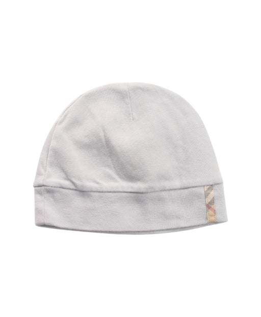 A White Beanies from Burberry in size 6-12M for neutral. (Front View)