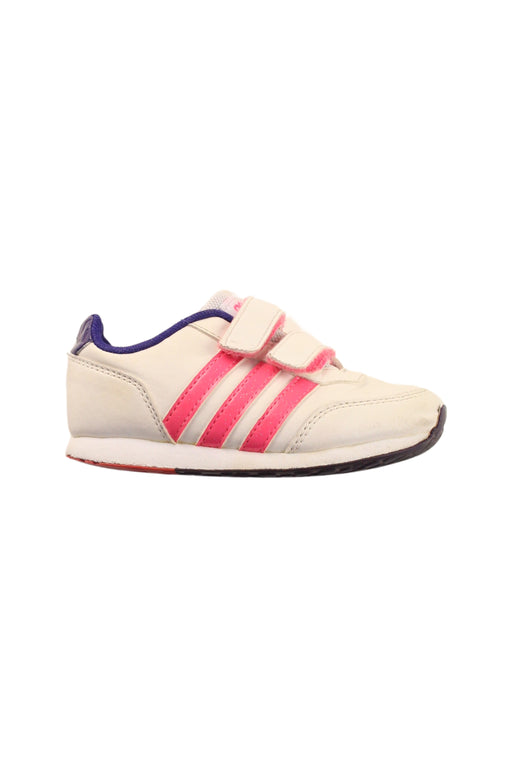 A White Sneakers from Adidas in size 18-24M for boy. (Front View)