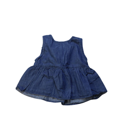 A Navy Sleeveless Tops from Petit Main in size 18-24M for girl. (Front View)