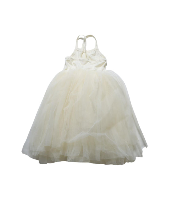 A White Sleeveless Dresses from Monbebe in size 12-18M for girl. (Back View)