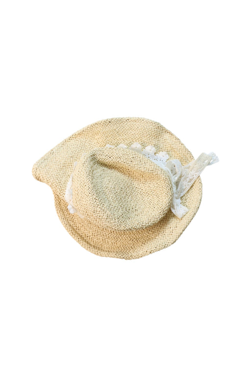 A Beige Sun Hats from Happy Prince in size 12-18M for girl. (Front View)
