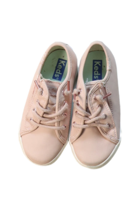 A Pink Sneakers from Keds in size 3T for girl. (Back View)