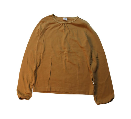 A Brown Long Sleeve Tops from Petit Bateau in size 10Y for girl. (Front View)