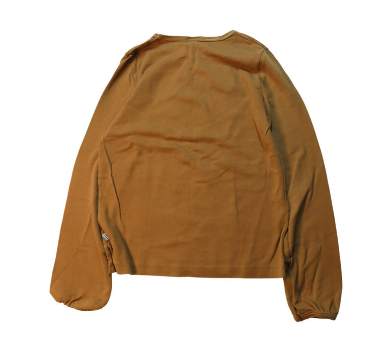 A Brown Long Sleeve Tops from Petit Bateau in size 10Y for girl. (Back View)