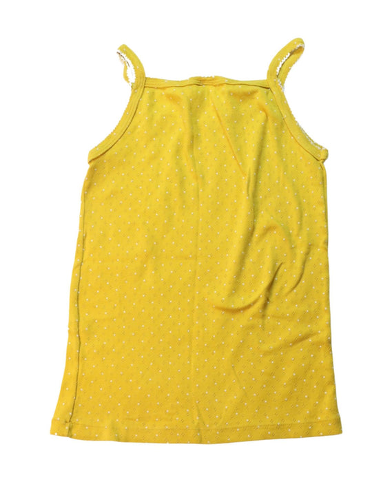 A Yellow Sleeveless T Shirts from Petit Bateau in size 10Y for girl. (Back View)