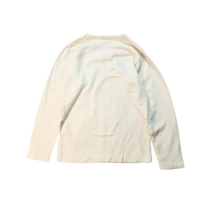 A Ivory Long Sleeve T Shirts from Petit Bateau in size 10Y for neutral. (Back View)