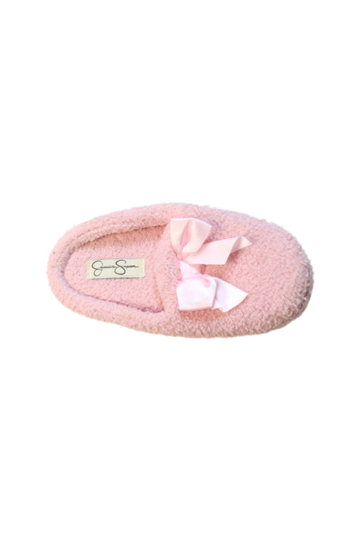 A Pink Slippers from Jessica Simpson in size 7Y for girl. (Front View)