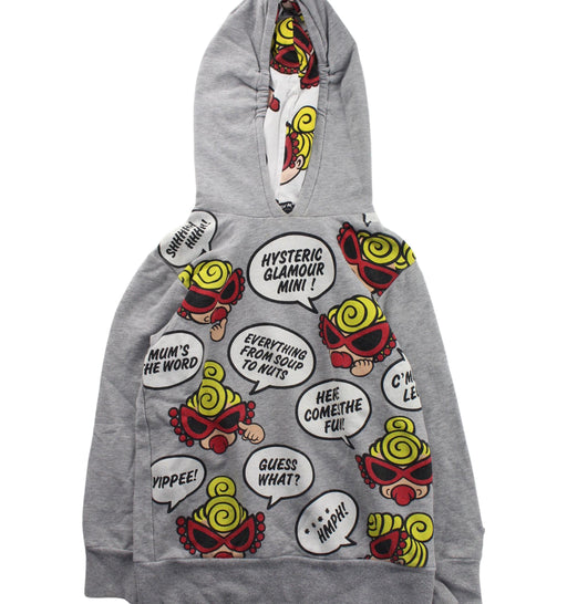 A Grey Hooded Sweatshirts from Hysteric Mini in size 5T for boy. (Front View)
