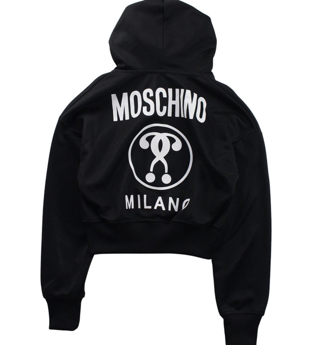 A Black Zippered Sweatshirts from Moschino in size 8Y for boy. (Back View)