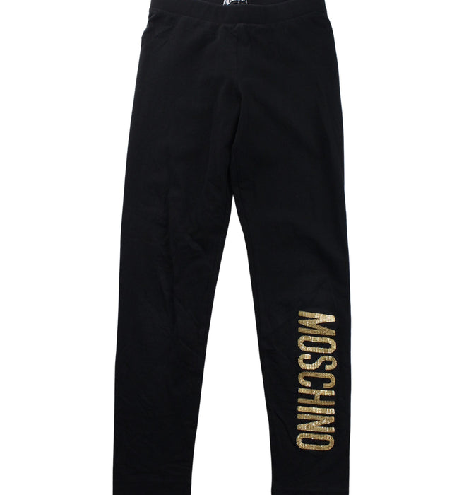 A Black Leggings from Moschino in size 8Y for girl. (Front View)