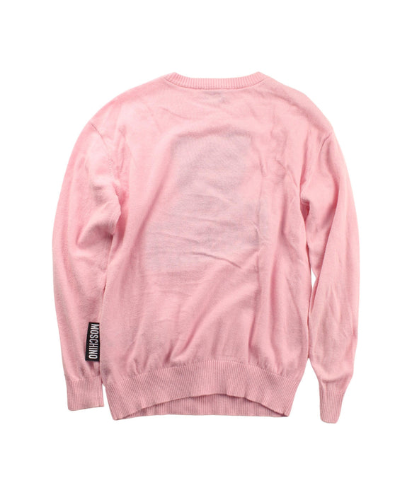 A Pink Knit Sweaters from Moschino in size 6T for girl. (Back View)