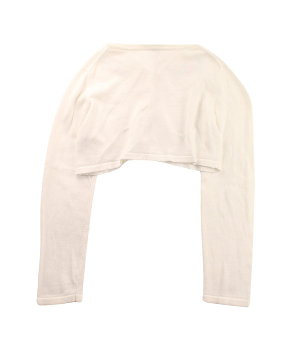 A White Cardigans from Janie & Jack in size 6T for girl. (Back View)