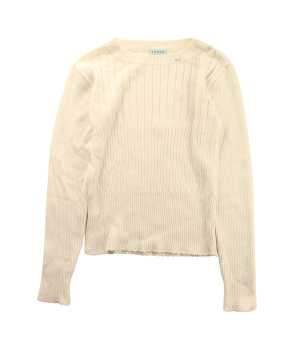 A Ivory Knit Sweaters from Tocca in size 7Y for girl. (Front View)