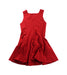 A Red Sleeveless Dresses from I Pinco Pallino in size 6T for girl. (Back View)