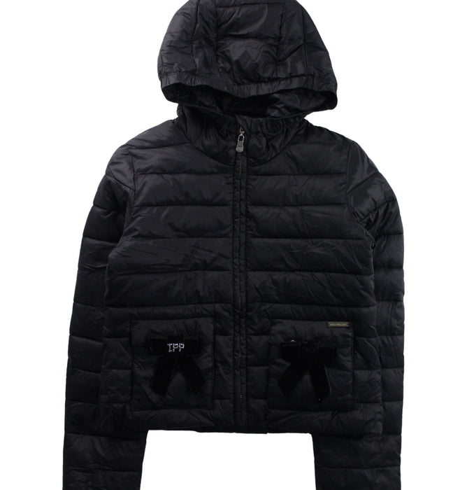 A Black Puffer/Quilted Jackets from I Pinco Pallino in size 8Y for boy. (Front View)