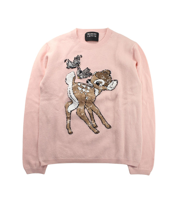 A Pink Knit Sweaters from Markus Lupfer in size 12Y for girl. (Front View)