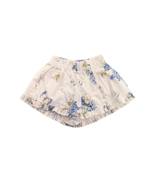 A White Shorts from Monnalisa in size 6T for girl. (Front View)