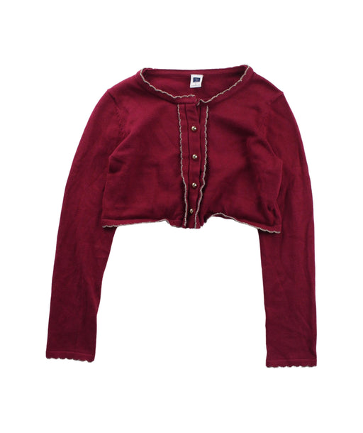 A Red Cardigans from Janie & Jack in size 6T for girl. (Front View)