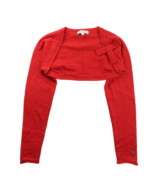 A Red Cardigans from I Pinco Pallino in size 6T for girl. (Front View)