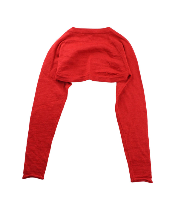 A Red Cardigans from I Pinco Pallino in size 6T for girl. (Back View)