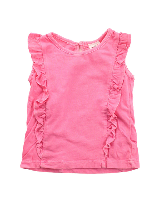 A Pink Sleeveless Tops from Seed in size 3-6M for girl. (Front View)