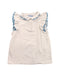 A White Short Sleeve Polos from Jacadi in size 4T for girl. (Front View)