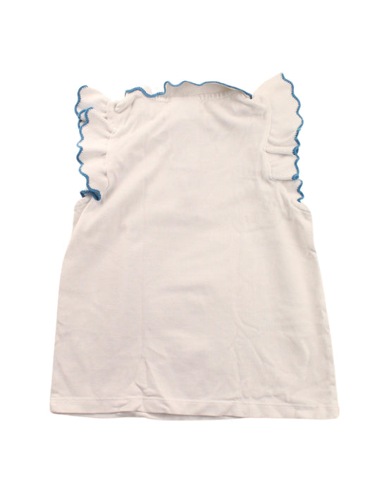A White Short Sleeve Polos from Jacadi in size 4T for girl. (Back View)