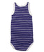 A Purple Sleeveless Bodysuits from Petit Bateau in size 6-12M for boy. (Back View)
