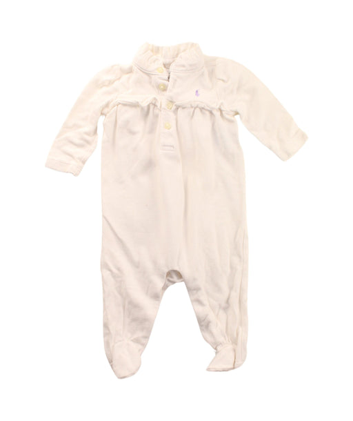 A White Onesies from Ralph Lauren in size 0-3M for girl. (Front View)