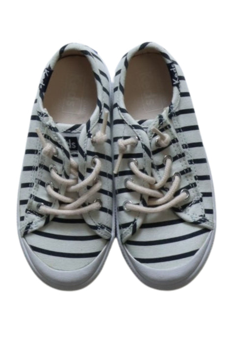 A White Sneakers from Keds in size 3T for neutral. (Back View)