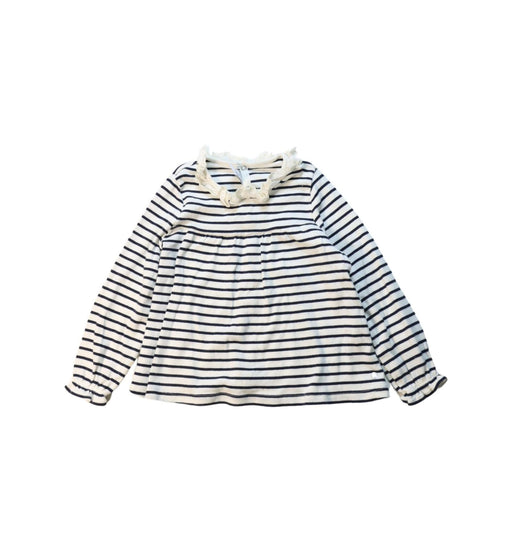 A Black Long Sleeve Tops from Petit Bateau in size 3T for girl. (Front View)