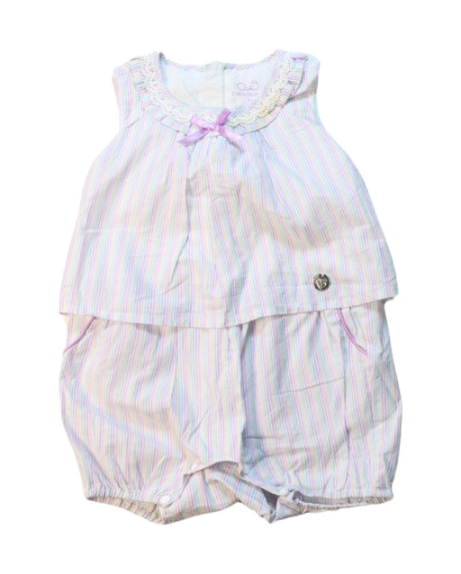 A Multicolour Sleeveless Rompers from Chickeeduck in size 6-12M for girl. (Front View)