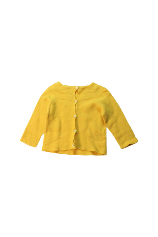 A Yellow Cardigans from Knot in size 6-12M for girl. (Front View)