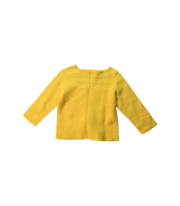 A Yellow Cardigans from Knot in size 6-12M for girl. (Back View)