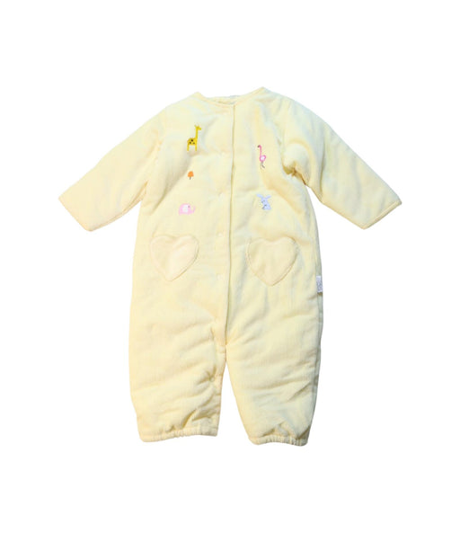 A Yellow Long Sleeve Jumpsuits from Mides in size 6-12M for neutral. (Front View)