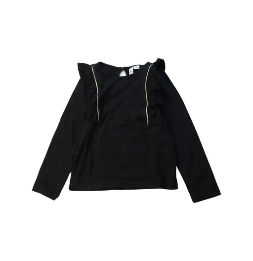 A Black Long Sleeve Tops from Janie & Jack in size 3T for girl. (Front View)